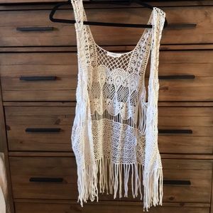 White Lace Vest